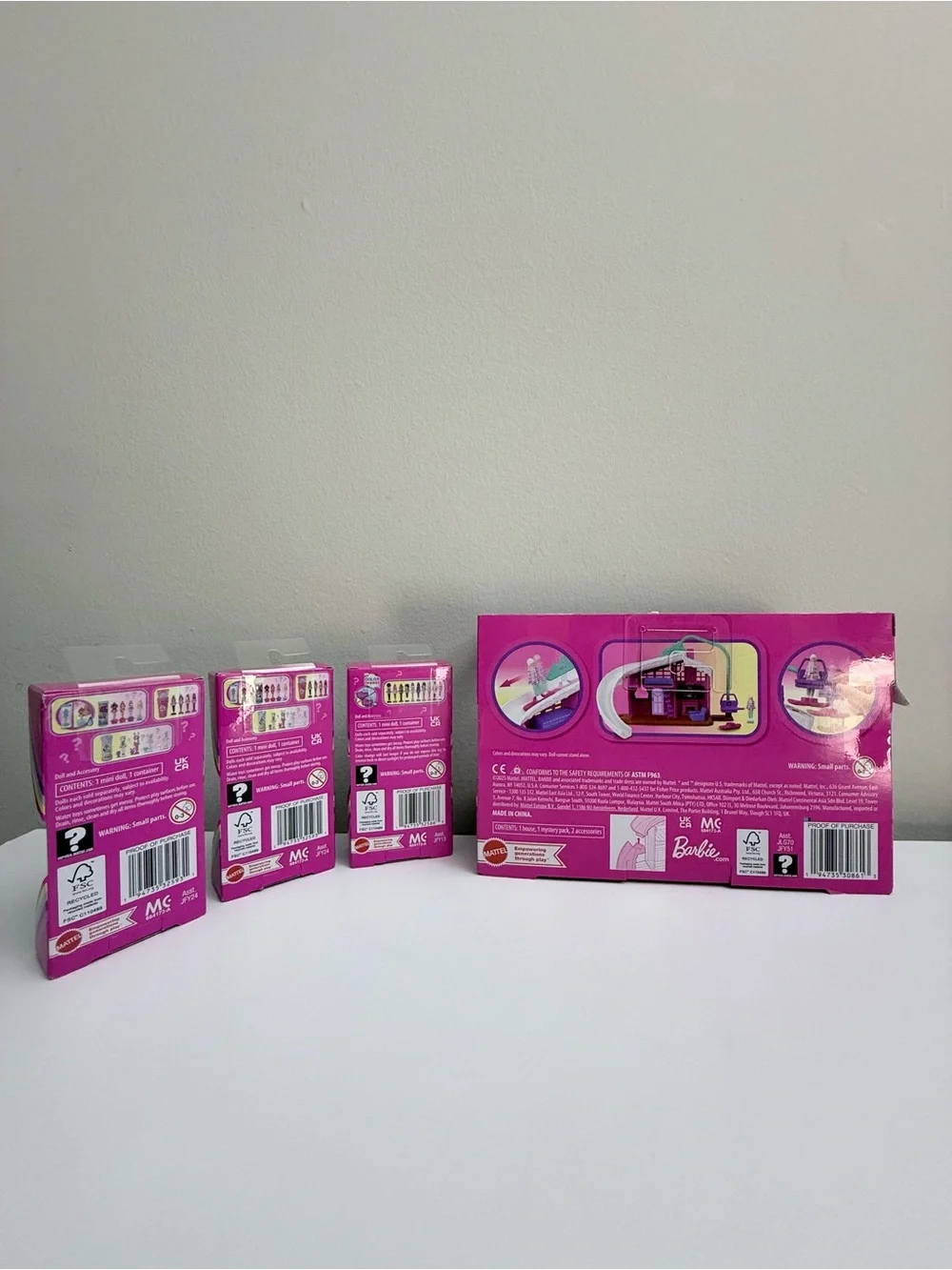 NEW Barbie Mini BarbieLand Doll House Playset &Series 3, 3 Mystery Packs Lot